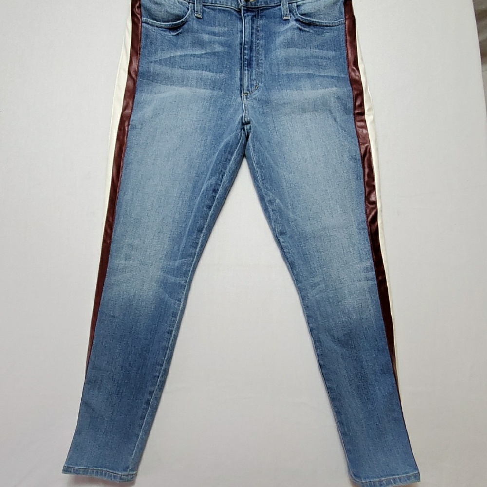 High Rise Skinny Joes Jean's With Varsity Stripes